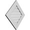 Ekena Millwork Diamond Surface Mount PVC Gable Vent: Non-Functional, w/ 3-1/2"W x 1"P Standard Frame, 26"W x 26"H GVPDI26X2601SN - alternate 5